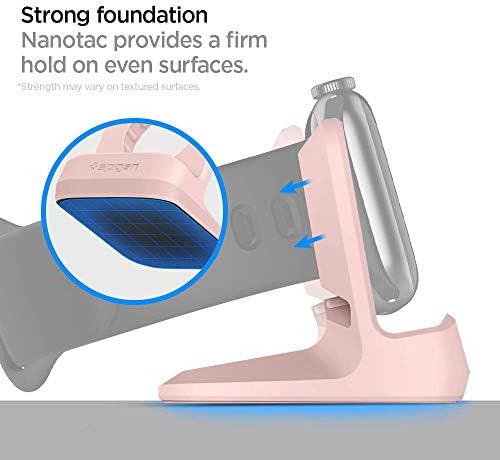 Spigen S350 Apple Watch Charger Stand – Durable TPU Dock with Non-Slip Base for Enhanced Stability and Fast Charging – Compatible with Ultra 2/1, Series 10, SE2, and More – Optimal Charging Solution for All Apple Watch Sizes – Sleek Design for Desk or Nightstand Use