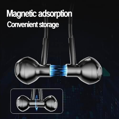 Unleash Superior Sound with Ultra-Light Magnetic Neckband Bluetooth Earbuds – High-Fidelity Noise-Canceling Sports Headphones Featuring 20-Hour Playtime and Integrated Microphone for Exceptional Comfort and Clarity During Workouts and Daily Activities