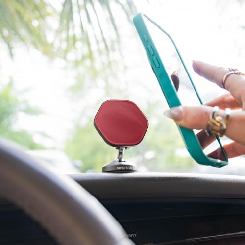 Elevate Your Driving Experience with the Smartish Mag Safe Car Mount – Mountaineer | Premium Magnetic Phone Holder for i Phone 16/15/14/13/12 | Extra Strength Adhesive for Secure Dashboard Mounting | Stylish Beige Design with 360-Degree Rotation for Optimal Viewing | Perfect Accessory for Seamless Connectivity and Navigation