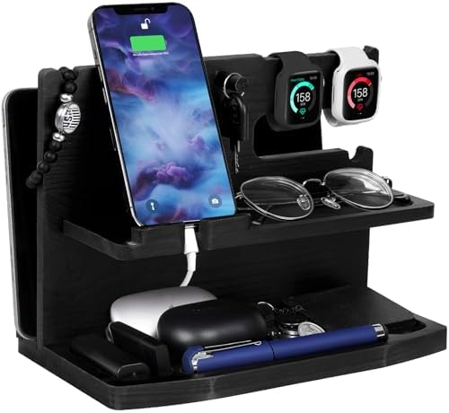 Premium 3-in-1 Wooden Charging Stand for i Phone 16/15/14/13/12 & Apple Watch – Ultimate Nightstand Organizer for Men – Ideal Gift for Dad, Husband, Boyfriend, or Son – Enhanced Speed & Compatibility with Air Pods – Perfect for Father’s Day, Anniversaries & Holidays – Stylish & Functional i Phone Charger Station for All Apple Devices – A Must-Have Tech Accessory for the Modern Man – Elevate Your Gifting with This Unique Natural Wood Design – Effortlessly Charge Your i Phone, Apple Watch, and Air Pods in One Sleek Station – Standby Mode Convenience Meets Aesthetic Appeal – Perfect for Home or Office Use – Impress Your Loved Ones with a Thoughtful and Practical Gift that Combines Style and Utility – The Go-To Choice for Apple Enthusiasts Seeking Quality & Performance in Charging Solutions.