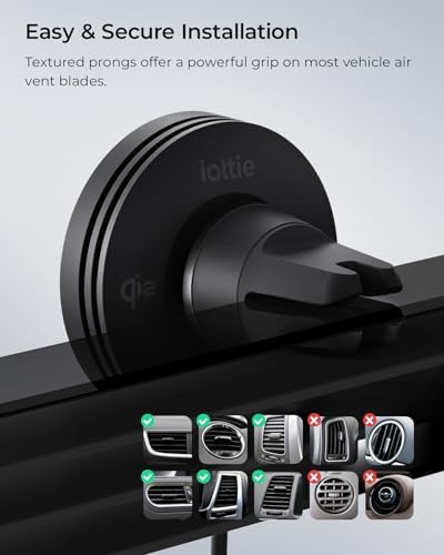 i Ottie Velox Magnetic Wireless Car Mount for Mag Safe i Phones 12-15 Series – Fast Charging, 360-Degree Rotation & Sleek Design for Ultimate Driving Convenience