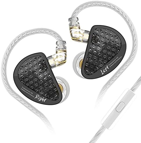 KZ ZSN Pro Hybrid In-Ear Earbud Headphones – High-Fidelity Audio with Dynamic Driver & Balanced Armature, Stylish Metal Faceplate, Detachable Cable for Custom Connectivity – Perfect for i Phone & Android Use, Ideal for Fitness & Everyday Listening (Blue, No Mic)