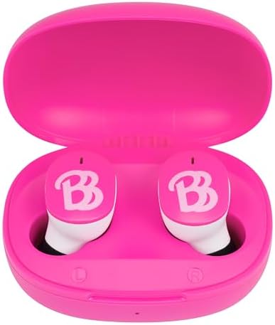 Barbie-Inspired Bluetooth Earbuds for Kids – Ultra-Lightweight Wireless Earbuds with Built-In Microphone & Portable Charging Case | Perfect for School, Travel & Everyday Use – Superior Sound Performance & Universal Device Compatibility