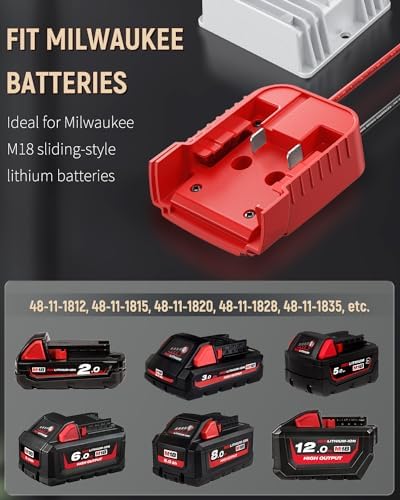 Vibit 18 V to 12 V High-Performance Voltage Reducer for Milwaukee M18 Batteries – Ultimate Power Adapter for Golf Carts, RC Vehicles, and DIY Innovations – Robust 180 W Capacity with Advanced Protection Features for Reliable Operation and Enhanced Device Compatibility