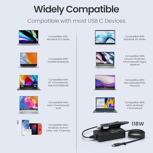 100 W USB-C Car Charger for Laptops – Universal Fast Charging Solution for Mac Book Pro, Dell, Lenovo, HP, Acer & More – Compact & Durable Power Adapter for Road Trips and Daily Use