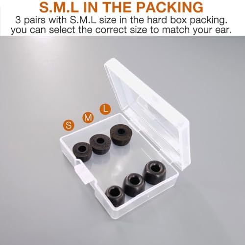 Ultimate Memory Foam Eartips for DEWALT & Technics Earbuds – Unmatched Comfort and Superior Noise Isolation Replacement Pads for Denon AH-C830 NCW – Essential Audiophile Accessory for Enhanced Sound Quality and Extended Listening Sessions