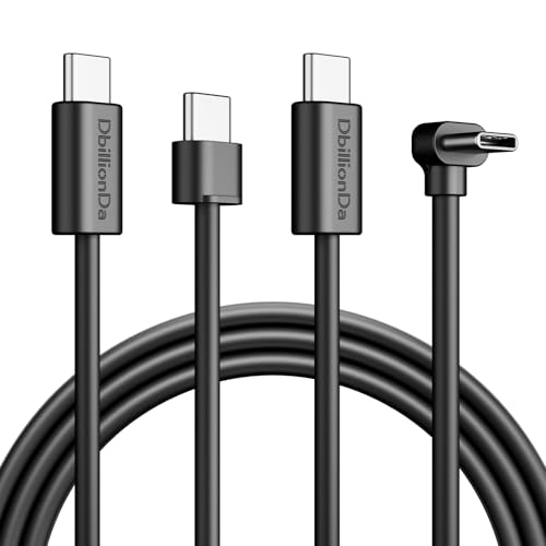 Elevate Your Device Connectivity with the Dbillion Da 10 ft USB C Cable – 90° Right-Angle Connector for Unmatched Comfort in Gaming and Multitasking, 60 W Rapid Charging & High-Speed Data Transfer Compatible with i Phone 15, Galaxy S23, Mac Book Pro & More! Durable Flexibility for Everyday Use!