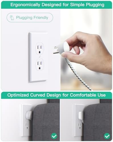 Maximize Your College Dorm Experience with a 15 Ft Power Strip Featuring USB Ports – Flat Extension Cord for Multi-Device Charging, Ideal Desk Accessory for Travel and Cruise Ships, Non-Surge Protector for Enhanced Compatibility and Speed
