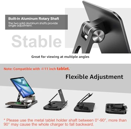 Revolutionary 4-in-1 Wireless Charging Station for Apple Devices – Fast Charge Your i Phone 16 Pro Max, Air Pods Pro 2, i Pad, and Apple Watch Series 10/9/8/7/6 Simultaneously – Sleek Design for Home and Office Use, Enhanced Compatibility and Efficiency