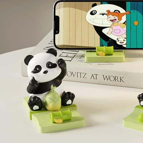 Ralcosuss Cute Panda Cell Phone Stand Smartphone Holder for Desk Resin Cartoon Animal Desk Accessories – Enhanced Compatibility and Speed