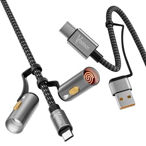 6 in 1 USB C Cable,60W Fast Charging Cable 4 FT,C to USB A/C Braided Multi-Function Charger Power Cord with LED Flashlight and Electric Lighter,for Charging/Outdoor/Travel Use – Enhanced Compatibility and Speed 6 in 1 USB C Cable,60W Fast Charging Cable 4 FT,C to USB A/C Braided Multi-Function Charger Power Cord with LED Flashlight and Electric Lighter,for Charging/Outdoor/Travel Use – Enhanced Compatibility and Speed