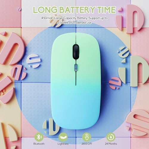 Seamless Productivity with 3 Pack Rosy Glow Red Wireless Bluetooth Mouse – Rechargeable, Silent, and Slim Dual Mode Mice for Laptop, Desktop, i Pad, and Mac – Perfect for On-the-Go Professionals and Students