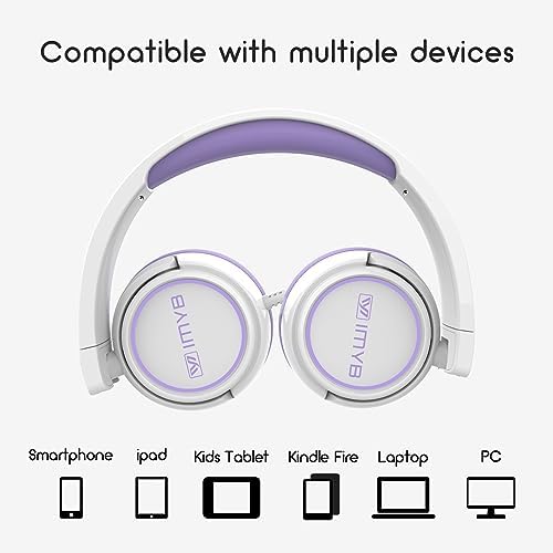 Ultimate Comfort V1 Kids Wired Stereo Headphones – Adjustable, Foldable, and Tangle-Free On-Ear Design in Vibrant Pink – Perfect for School, Travel, and Leisure with i Pads, Tablets, and Phones – Engaging Sound Experience Designed for Young Listeners – Ideal for Boys and Girls