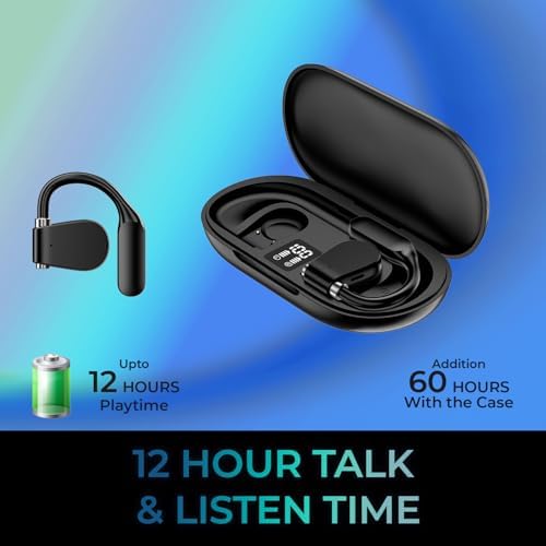 Xtream T4 Open-Ear Bluetooth Earbuds – Experience Unmatched Comfort and Superior Sound with Portable Charging Case for an Active Lifestyle and Enhanced Awareness