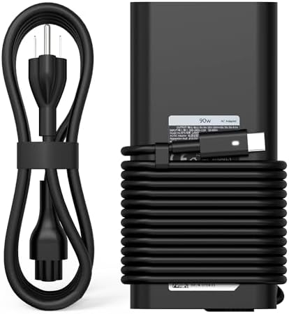 High-Performance 90 W USB-C Power Adapter for Dell XPS & Latitude – Fast Charging, Enhanced Safety Features, and Universal Compatibility with Precision Series Laptops – Reliable AC Charger for Optimal Device Efficiency and Durability
