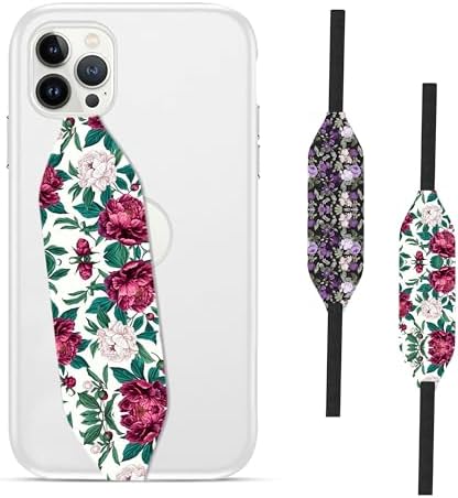 Floral Lace Anti-Slip Phone Grip Strap Set – Customizable Detachable Holder for Enhanced Smartphone Security, Reversible Design for Personalized Style, and Effortless Wireless Charging Compatibility – Elevate Your Daily Mobile Experience with Fashion and Functionality
