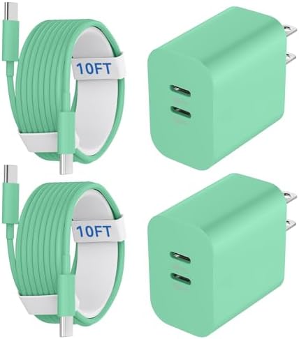 20 W Dual-Port USB-C Fast Charger with 6.6 FT Cable – Ultimate Power Solution for i Phone 15/16 Pro Max & Android Devices – Efficient Travel Companion Designed for rapid charging, this 20 W Dual-Port USB-C Charger ensures your i Phone 15/16 Pro Max and Android devices stay powered up with maximum efficiency. Featuring a generous 6.6 FT USB-C to C cable, this charger eliminates the inconvenience of short cords while allowing you to multitask with ease. Its dual-port design offers the ability to charge two devices simultaneously, making it ideal for busy professionals and frequent travelers. Enjoy broad compatibility across multiple Apple and Android devices, ensuring versatility for all your charging needs. The compact and lightweight structure of this charger enhances portability, making it an essential accessory for your on-the-go lifestyle. Built with high-quality materials, this charger prioritizes durability and safety, giving you peace of mind while delivering fast charging performance. Elevate your charging routine and stay connected wherever life takes you with this indispensable charging solution.