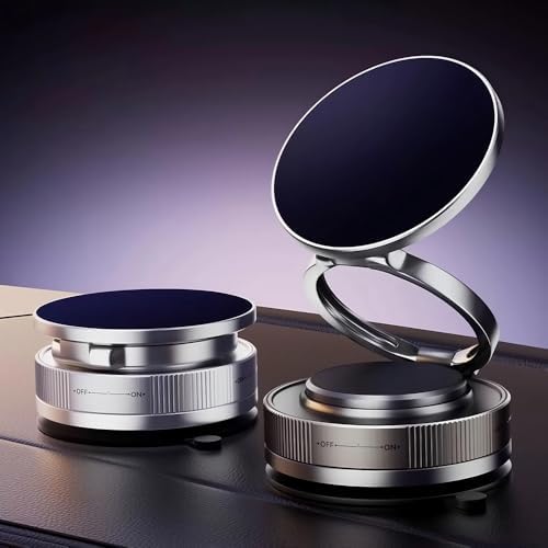 Sleek Magnetic Car Vent Phone Holder for Mercedes-Benz, Ford Mustang, Mini Cooper & Fiat 500 – Universal Hands-Free Mount with Strong Magnetic Grip for Circular AC Vents – Effortless Installation, Enhanced Safety & Stylish Design