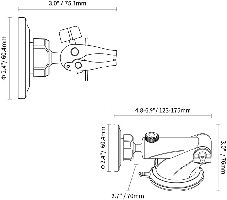 Magnetic Phone Holder for Cars – PROfezzion Suction Cup & Vent Clip Combo for i Phone 16/15/14/13 Pro Max & All Smartphones – Seamless Mag Safe Compatibility & Durable Aluminum Design – Enhanced Grip for Safe Navigation and Hands-Free Calls
