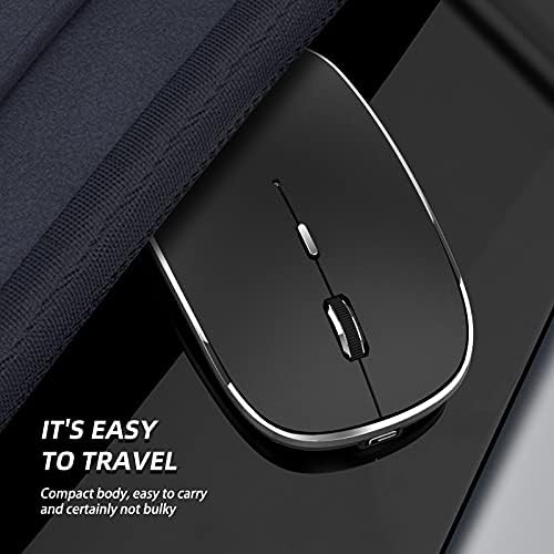 Elevate Your Computing Experience with the Q23 S Black Wireless Mouse – Rechargeable, Dual Mode USB-A & Type-C, Silent Operation, and 3 Adjustable DPI for Ultimate Precision and Versatility Across Laptops, Macs, PCs, and Android Devices