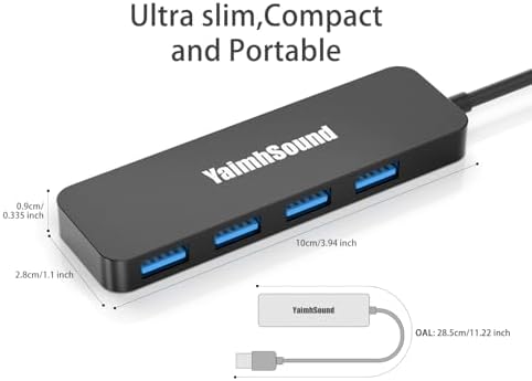 Chic Pink USB to USB-C Hub Adapter – Yaimh Sound 3.0 Multi-Port for Seamless Device Connectivity – Perfect for PC, Mac Book, and More – Experience High-Speed Data Transfer for Flash Drives, Keyboards, Mice, Cameras, and Gaming Gear – Enhance Your Productivity and Style
