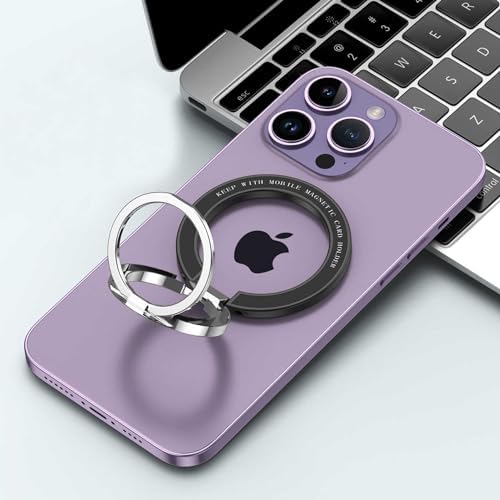 Magnetic Phone Ring Holder Adjustable Stand for MagSafe, Removable Magnetic Magnet Finger Grip Kickstand for iPhone 15 Pro Max 14 13 12,Compatible with Mag Safe Accessories Black – Enhanced Compatibility and Speed
