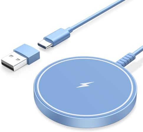 Bohuma Magnetic Wireless i Phone Charger – Fast Mag-Safe Charging Pad for i Phone 16, 15 Pro Max, 14 Pro Max, 13, 12 Pro Max & Air Pods Pro – Sleek Design for Home and Office – Effortless Alignment & Enhanced Power Efficiency