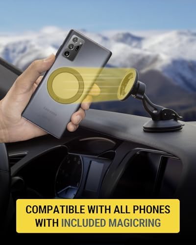 Revolutionize Your Driving Experience with Scosche Magic Mount™ SMSCUP – Adjustable Gooseneck Magnetic Phone Holder for Car, Compatible with i Phone 16-12 Series & Android Devices, Mag Safe Technology, Effortless Hands-Free Navigation, Secure Cup Holder Fit, Effortless Installation