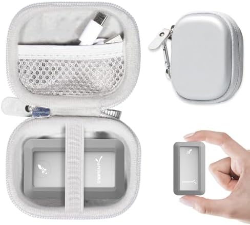 SABRENT Rocket Nano SSD Case Sack – Sleek White Shockproof External Storage Protector for 2 TB, 1 TB & 512 GB USB 3.2 SSDs – Ultimate Portability & Enhanced Data Security