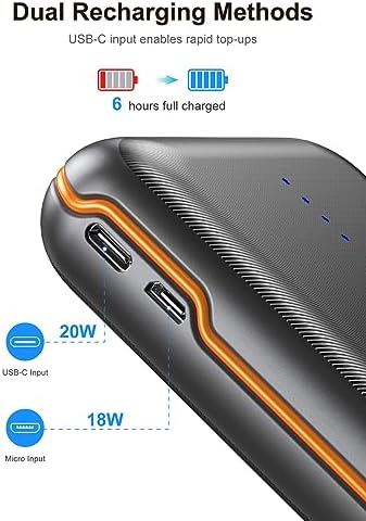 High-Capacity 30,000 m Ah Portable Charger – Rapid 22.5 W Power Bank with 4 Outputs Including PD 20 W USB-C, Ideal for i Phone, Samsung, and Pad Mini – Ultimate On-the-Go Charging Solution for All Devices