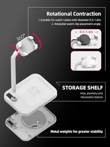 Advanced 2-in-1 Charging Station for i Watch & i Phone – Fast Charging Dock for i Phone 16/15/14/13/12/11/X/8, i Watch Series Ultra/10/9/8/7/6/SE/5/4/3/2/1, and Air Pods 2/3/4 – Elegant White Design for Optimal Device Organization and Speed Boost