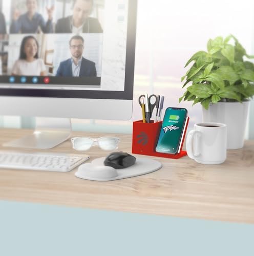 SOAR Smart Wireless Charger & Stylish Desktop Organizer – Fast 10 W Charging for Qi-Enabled Devices, Clutter-Free Workspace Solution with Built-in Storage and Safety Features