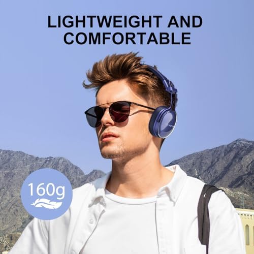 Premium Bluetooth On-Ear Headphones with Active Noise Cancellation: Exceptional Hi-Res Audio Experience, Up to 55 Hours Battery Life, Ultra-Lightweight Comfort, Foldable Design for Effortless Travel, Enhanced Device Compatibility for Home and Office, Elegant White Aesthetic