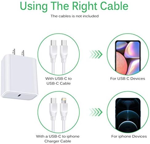 Ultra-Fast 18 W USB C Wall Charger – Compact PD 3.0 Power Adapter for i Phone, i Pad, and Samsung Galaxy Devices – Rapid Charging Block with Advanced Safety Features for On-the-Go Power Solutions