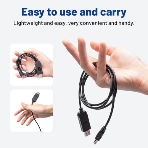Anina 2 PCS Premium Power Cord for UPFOX Handheld Vacuum – USB to DC Fast Charging Cable with LED Status Indicator, 3.3 ft Length, High-Conductivity Pure Copper for Optimal Performance – Essential Accessory for Effortless Cleaning and Quick Recharges Across All UPFOX Models