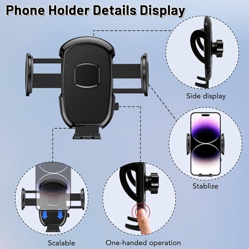 Car Phone Holder Fits for Cadillac Lyriq 2023-2025/CT5 2025 /XT4 2024 2025[Only fits for 33 inch Screen],Car Phone Mount Snugly fit Dashboard, Fits 4.7-7 inch Phones,360°, Easy to Install – Enhanced Compatibility and Speed