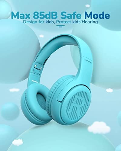 Premium Volume-Limiting Kids Wired Headphones with Microphone – Ultimate Hearing Protection at 85/94 d B – Foldable On-Ear Design for Effortless Travel – Perfect for Learning, Gaming, and Entertainment – Universal 3.5 mm Compatibility for All Devices