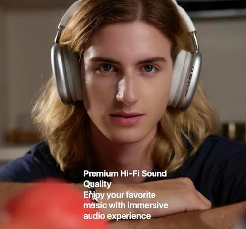 Elevate Your Sound with AUDALA Wireless Bluetooth Over-Ear Headphones – 28-Hour Playtime, Built-in Microphone & Sleek Silver Finish for Ultimate Comfort and Style, Ideal for Music Lovers, Fitness Fanatics, and Daily Commuters on i OS & Android Devices