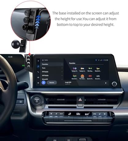 Wireless Charging car Phone Holder for Toyota Prius 2023-2025 Accessories 12.3 inch Screen Fixed Clip,360° Rotation car Phone Mount Compatible with MagSafe – Enhanced Compatibility and Speed