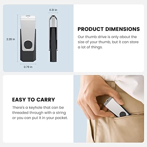 Maximize Your Data Storage with the Aiibe 5 Pack of 64 GB USB Flash Drives – Versatile Multi-Color Thumb Drives with LED Indicators for Easy Access and Enhanced Speed, Perfect for Students and Professionals Alike!