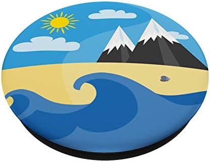 Snow Mountains Pop Mount Socket Sun Art Work River Nature PopSockets Grip and Stand for Phones and Tablets – Enhanced Compatibility and Speed