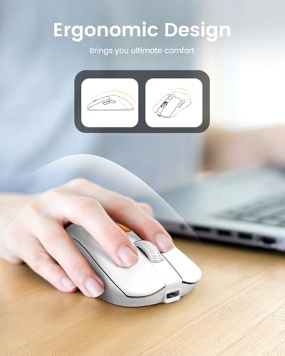 Proto Arc Rechargeable Wireless Mouse Jiggler – USB-C Slim Portable Device Mover for Laptop, Mac, i Pad & PC – Stay Active and Productive Effortlessly – Ideal for Multitasking & Presentations – Enhanced Compatibility & Long-Lasting Power