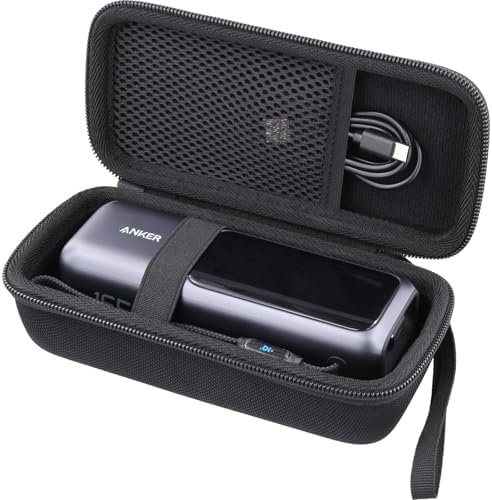 Premium Hard Travel Case for Anker 25,000 m Ah Laptop Power Bank – Shockproof, Water-Resistant Protection with Accessory Storage – Tailored for Anker Zolo A1695 Charger – Compact, Lightweight Design for Ultimate Portability and Organization – Securely Holds Power Bank and Cables for Travel and Daily Use – Ideal Storage Solution for On-the-Go Power Needs – Durable, Stylish Black Case for Enhanced Longevity and Safety – Keep Your Anker Power Bank in Pristine Condition During Adventures and Commutes – Travel Ready with Comfortable Wrist Strap for Easy Carrying – Perfect for Protecting Your High-Capacity Power Bank from Drops, Dust, and Scratches – Accessory Mesh Pocket for Convenient Storage of i Phone Charger and Cables – Designed for Maximum Functionality and Compatibility for Anker 25000 m Ah Laptop Chargers.