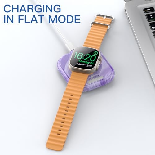 Elevate Your Apple Watch Charging Experience with Our Advanced Magnetic Dock – Ultra-Fast Charging Station for Series 2-10 and Ultra 1 2, Nightstand Mode Functionality, Compact Design for Travel, Superior Stability for Everyday Use, Effortless Power Delivery and Modern Aesthetic