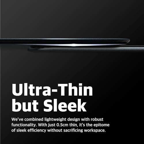 POUT H3 Midnight Blue Portable Qi Wireless Charging Mouse Pad – Effortless Device Charging Meets Sleek Workspace Efficiency for Laptops, i Phones, Air Pods & Samsung Galaxy – Lightweight, Non-Slip Design Enhances Productivity & Style