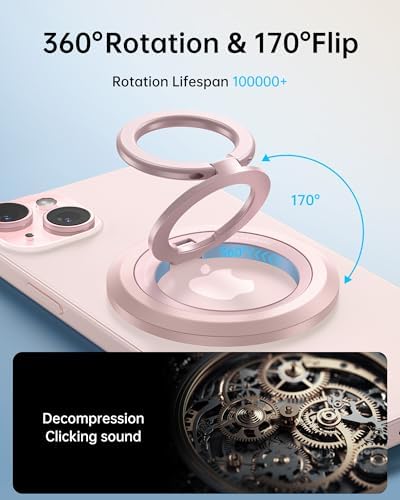 Syncwire Magnetic Phone Ring Holder – Titanium Alloy Kickstand for i Phone 12-16 Pro Max & Compatible Android Devices – Ergonomic Design, Enhanced Mag Safe Stability, Lightweight Grip for Ultimate Hands-Free Convenience