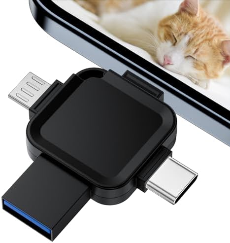 Revolutionize Your Data Storage with the LANSLSY 128 GB 4-in-1 Flash Drive – Effortless Compatibility for i Phone, i Pad, Android, PC, and Mac – No App Required for Instant Access! Enjoy Enhanced Transfer Speeds and 4 Versatile Ports: Lightning, USB Type-A, USB Type-C, and Micro USB. Perfect for Storing Photos, Videos, and Documents with Ease – Ideal for Students, Professionals, and Photographers on the Go! Compact and Stylish Pink Design Makes It a Must-Have Accessory for Your Tech Gear. Say Goodbye to Data Management Hassles and Keep Your Files Securely Accessible Anytime, Anywhere!
