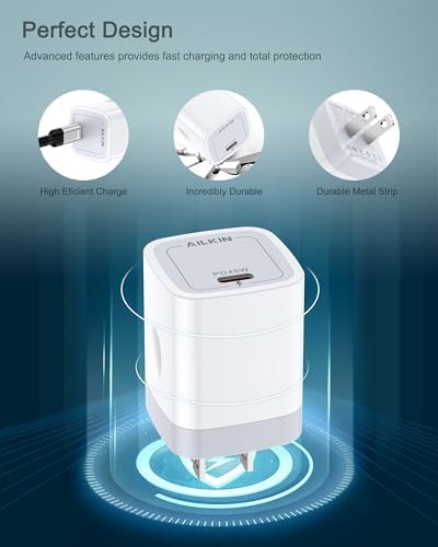 Ultimate 45 W USB-C Wall Charger with 6 FT Braided Cable: Fast Charging for Steam Deck, Nintendo Switch, i Phone 16 & More – Compact, Durable, and Versatile Power Solution for Gamers and On-the-Go Users