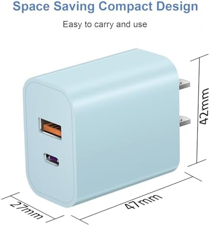 Triple Pack USB C Fast Charging Block – Dual Port PD Power Adapter for i Phone 16 Series, i Pad, Google Pixel, and Samsung Galaxy – Enhanced Efficiency and Versatile Compatibility for Home and Travel Charging Solutions