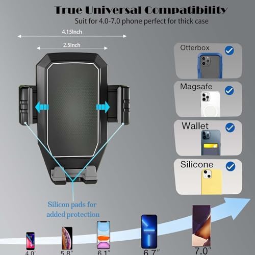 Heavy-Duty 360-Degree Rotation Car Phone Holder – Versatile Dashboard, Windshield & Air Vent Mount for Enhanced Smartphone Accessibility in Trucks and Cars – Secure, Durable, and Easy Installation for Safe Navigation